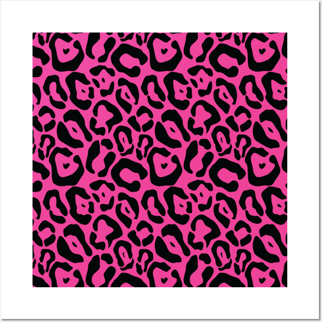 Hot pink leopard print Wall Art by UniFox